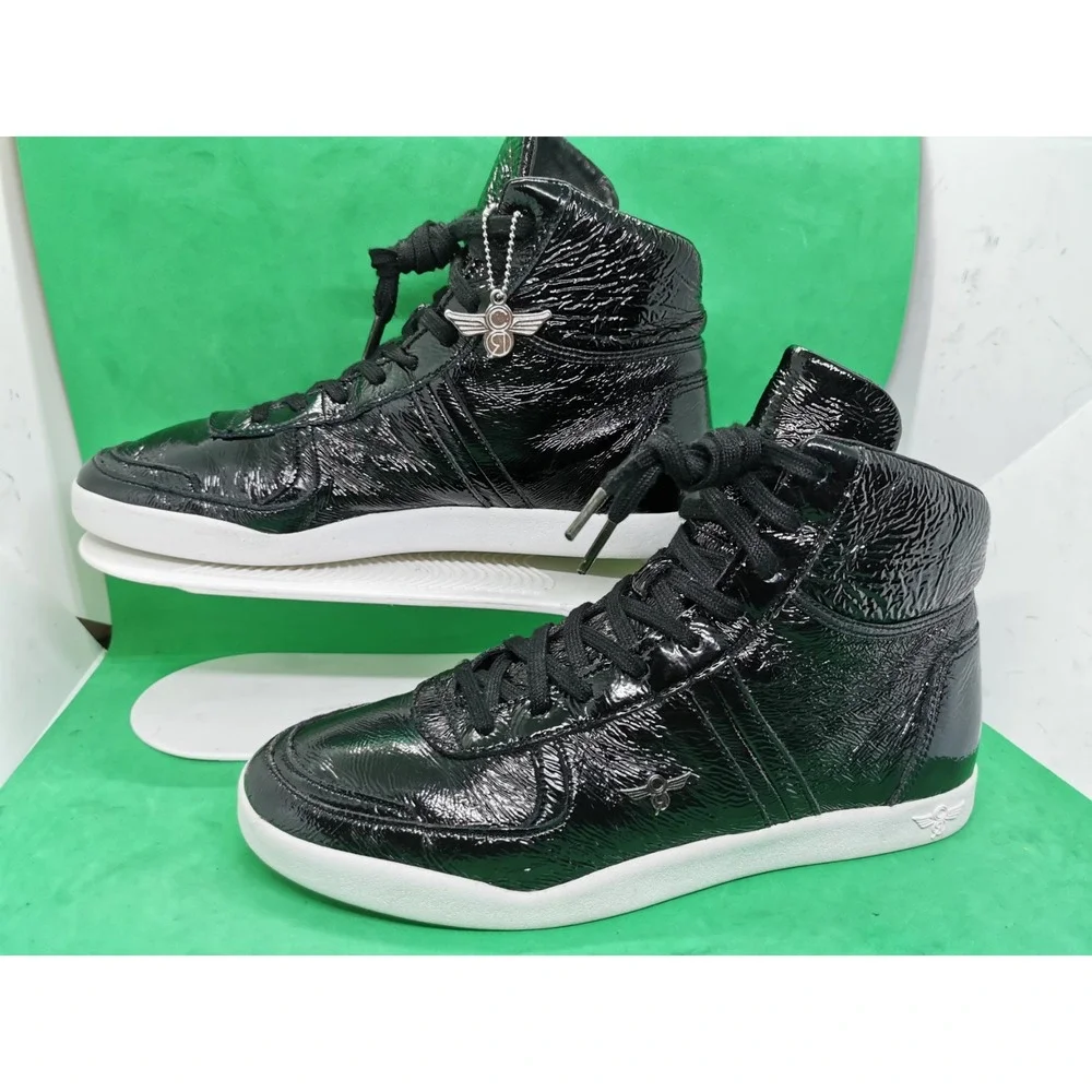Creative Recreation Milano Hi Men's Black Shining Sneakers Size 8 High Top